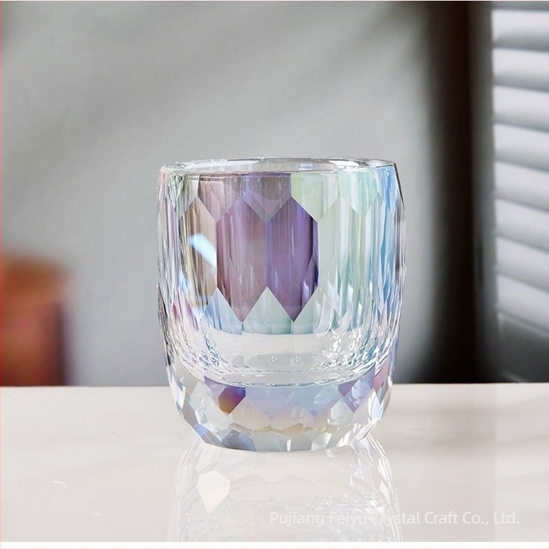 Pahar de cristal pentru whisky și ceașcă de baie, stil modern minimalist, cristal de înaltă calitate