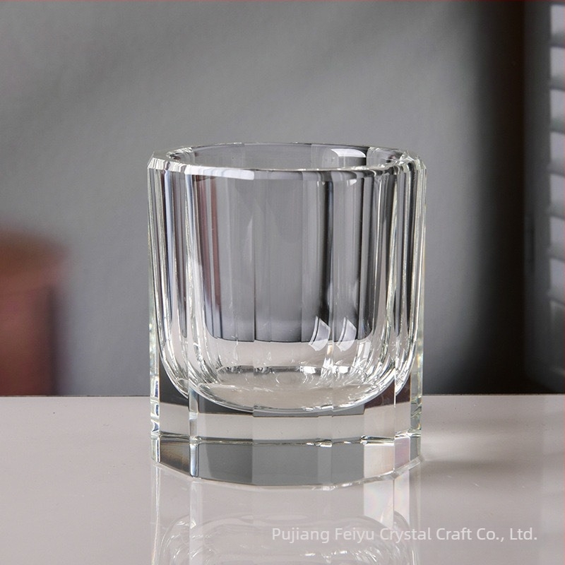 Pahar de cristal pentru whisky și ceașcă de baie, stil modern minimalist, cristal de înaltă calitate