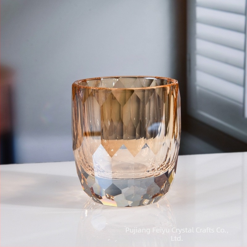 Pahar de cristal pentru whisky și ceașcă de baie, stil modern minimalist, cristal de înaltă calitate