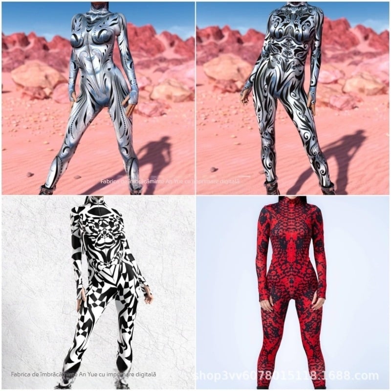 Costum body pentru cosplay adulți, imprimare 3D, Halloween 2024