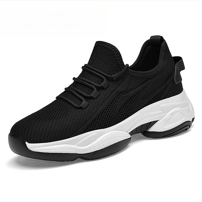 Pantofi sport pentru bărbați cu creștere înălățime de 8 cm, plasă respirabilă, pantofi casual de alergare