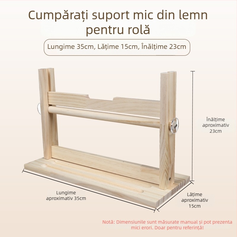 Raft din lemn pentru depozitare suluri de caligrafie și pictură, suport lung pentru suluri