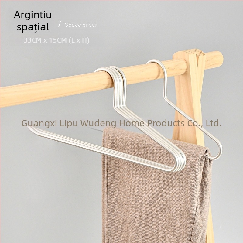 Umeraș pentru pantaloni din aliaj de aluminiu, în formă de gâscă, cu clemă Z, antiderapant, fără urme, suport de depozitare