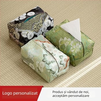 Cutie brodată pentru șervețele de casă, sufragerie – depozitare minimalistă, accesorii pentru ceremonia ceaiului chinezesc