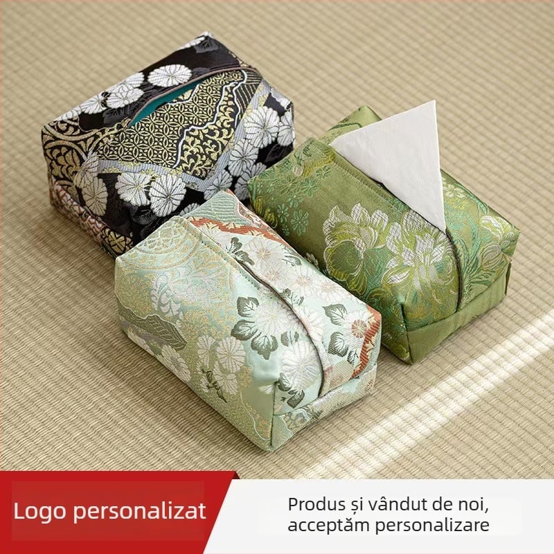 Cutie brodată pentru șervețele de casă, sufragerie – depozitare minimalistă, accesorii pentru ceremonia ceaiului chinezesc