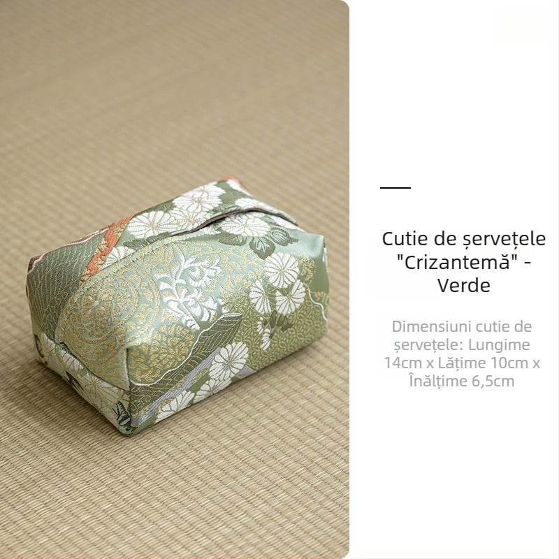 Cutie brodată pentru șervețele de casă, sufragerie – depozitare minimalistă, accesorii pentru ceremonia ceaiului chinezesc