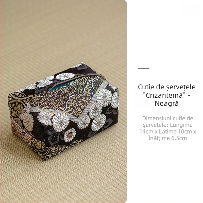 Cutie brodată pentru șervețele de casă, sufragerie – depozitare minimalistă, accesorii pentru ceremonia ceaiului chinezesc