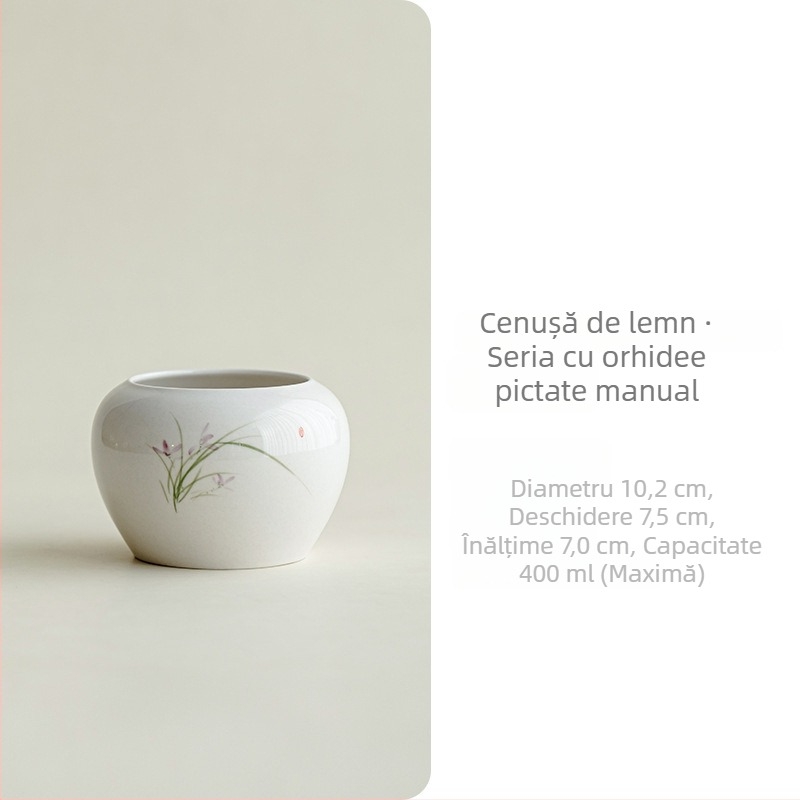 Vas ceramic pentru spălarea ceaiului în ceremonia Gongfu, mic dimensiune, recipient pentru resturi de ceai și bazin de apă
