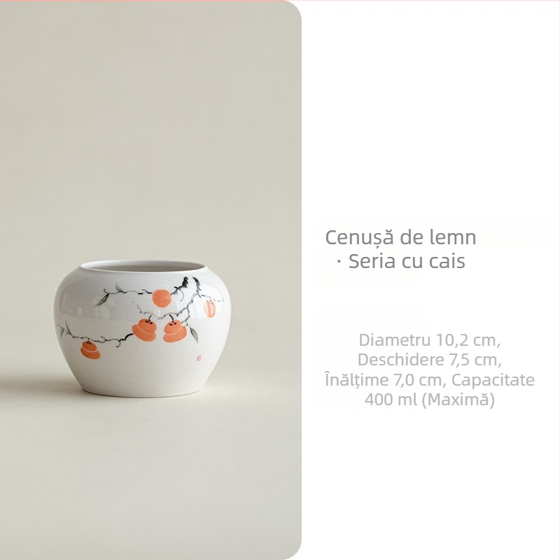 Vas ceramic pentru spălarea ceaiului în ceremonia Gongfu, mic dimensiune, recipient pentru resturi de ceai și bazin de apă