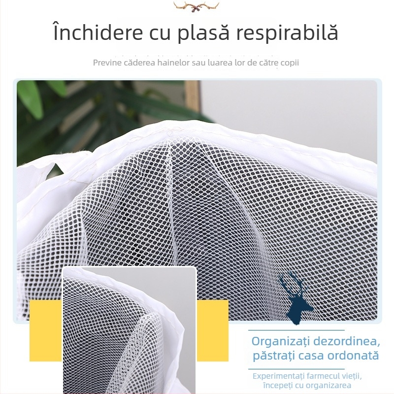 Coș de rufe îngust și înalt, cu roți, mobil pentru depozitare în baie
