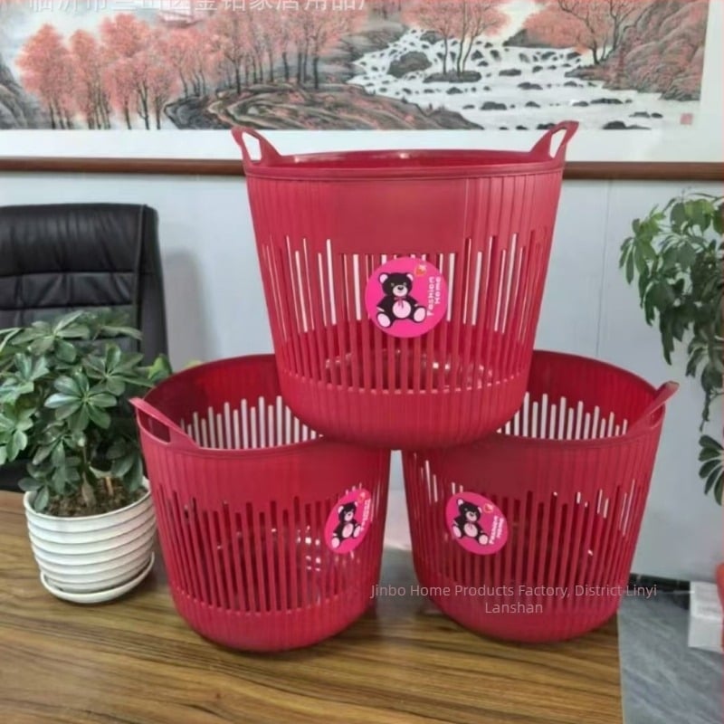 Coș Nordic din plastic pentru hainele murdare, impermeabil, extra-large, portabil, pentru baie, uz casnic și cămin, depozitare haine