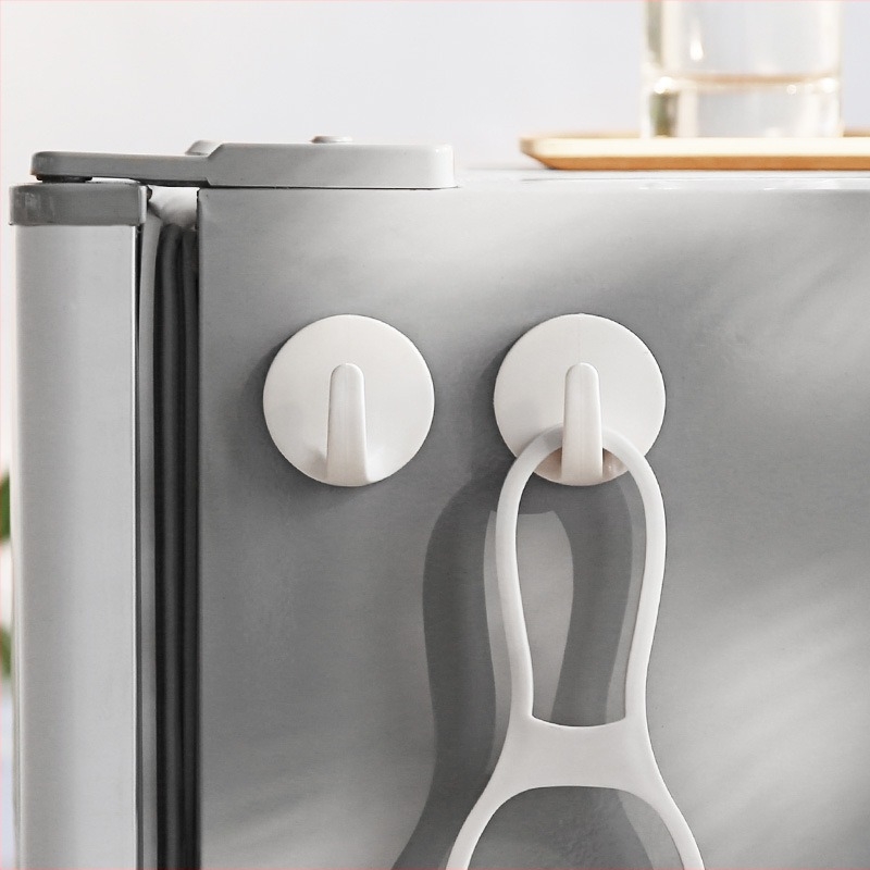 Cârlig adeziv pentru perete, fără găuri, pentru cămin, baie și bucătărie, ABS, stil modern și simplu, un singur cârlig, capacitate 20–30 kg