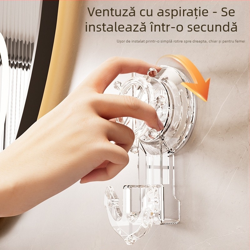 Cuier cu ventuză puternic pentru baie, pentru ușa de la baie, fără găuri, fără urme, 3–5 kg, pentru prosoape