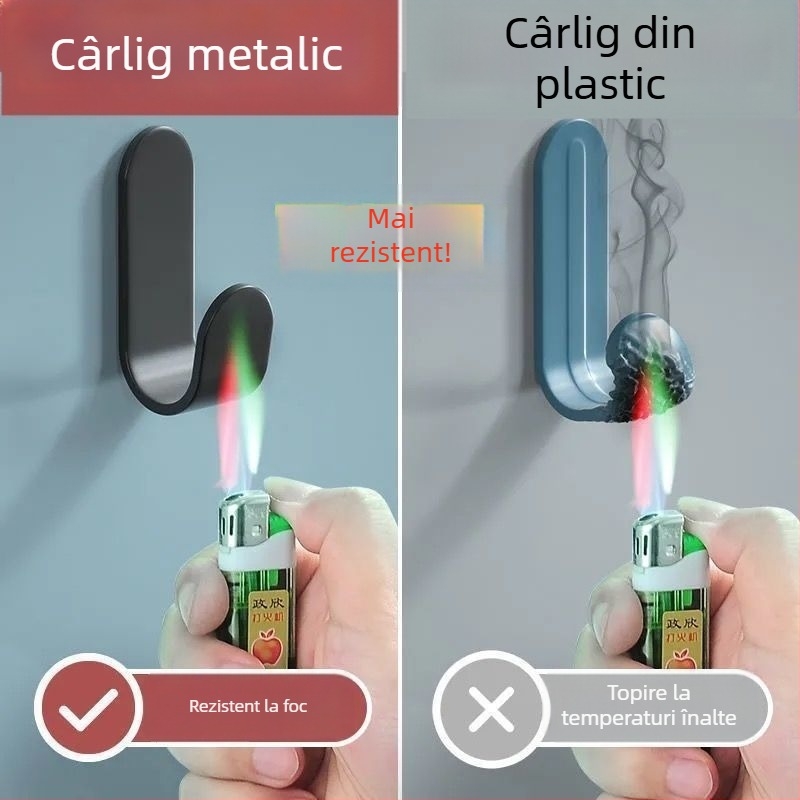 Cuier de perete fără găuri, adeziv, pentru baie și sufragerie, ține prosoape și haine