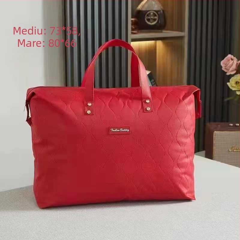 Sac personalizabil pentru depozitarea cuverturilor, capacitate mare, geantă tote din material nețesut