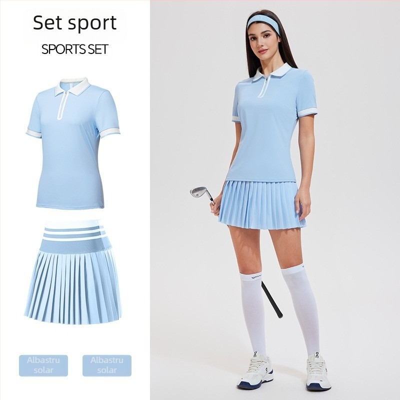 Tricou golf pentru femei, top sportiv de vară, respirabil, slim, pentru fitness și alergare