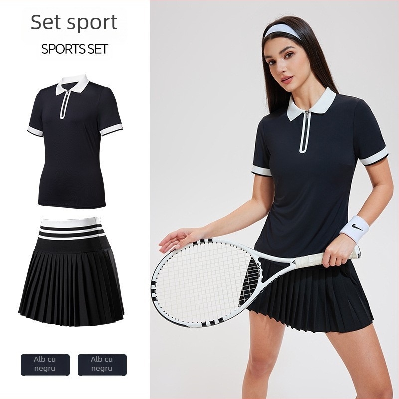 Tricou golf pentru femei, top sportiv de vară, respirabil, slim, pentru fitness și alergare