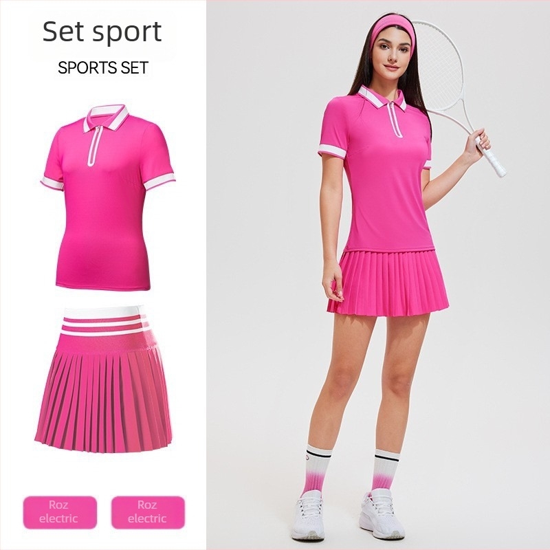 Tricou golf pentru femei, top sportiv de vară, respirabil, slim, pentru fitness și alergare