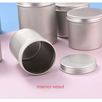 Recipient din aluminiu alimentar pentru ceai, sigilat, cu capac filet, cilindru cilindric pentru călătorii