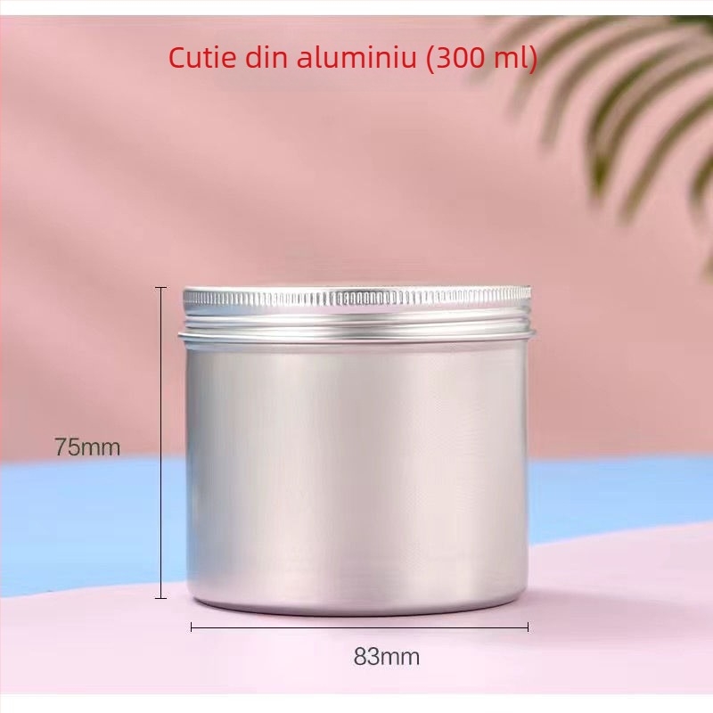 Recipient din aluminiu alimentar pentru ceai, sigilat, cu capac filet, cilindru cilindric pentru călătorii