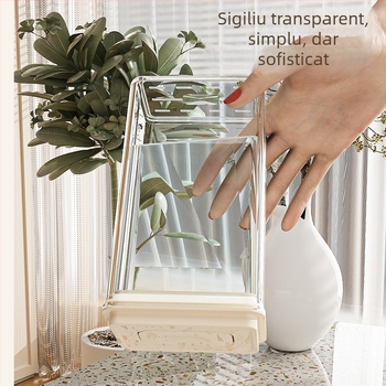 Recipient din plastic sigilat pentru cereale și produse uscate, pătrat, 1-2 L, păstrarea prospețimii