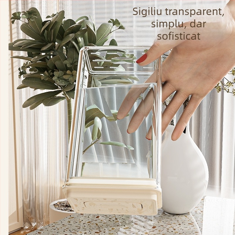 Recipient din plastic sigilat pentru cereale și produse uscate, pătrat, 1-2 L, păstrarea prospețimii