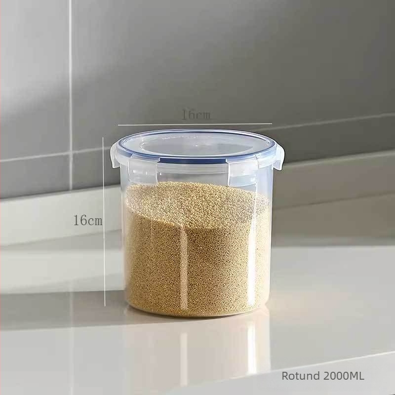 Recipient plastic rotund pentru ovăz și cereale, 500 ml, etanș, de calitate alimentară
