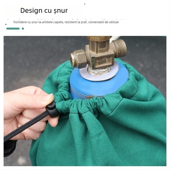 Husă din pânză groasă pentru cilindri de oxigen 10L, 20L, 40L – protecție împotriva prafului