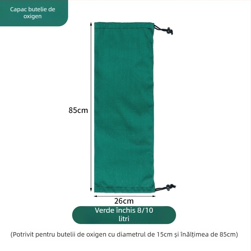 Husă din pânză groasă pentru cilindri de oxigen 10L, 20L, 40L – protecție împotriva prafului