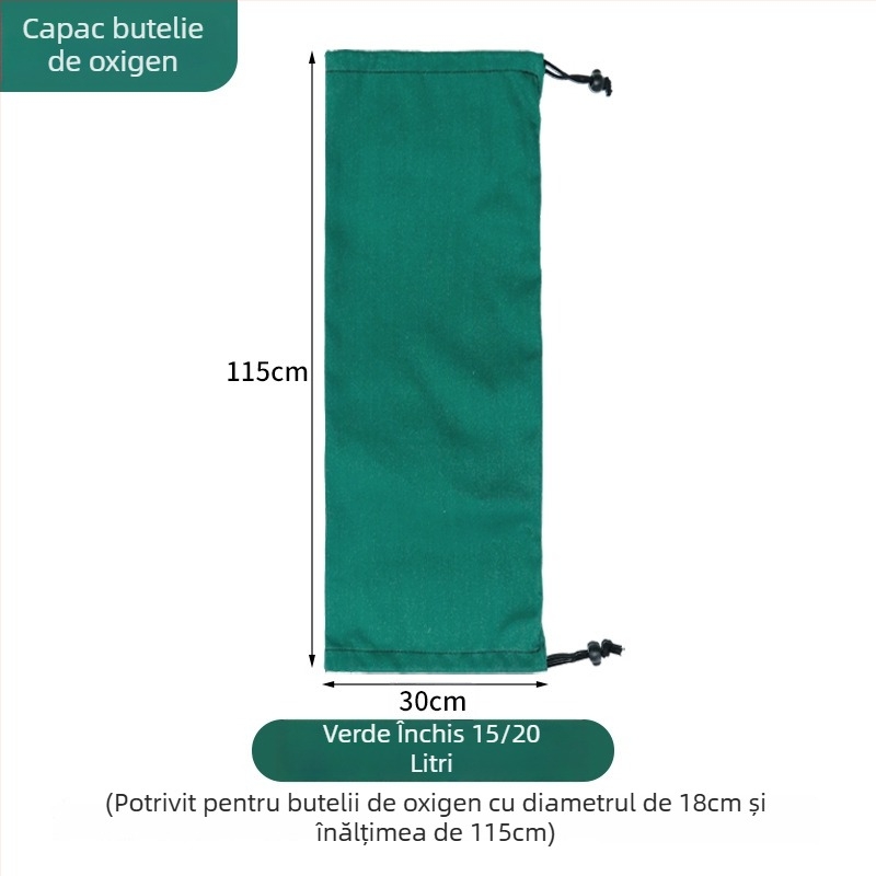 Husă din pânză groasă pentru cilindri de oxigen 10L, 20L, 40L – protecție împotriva prafului