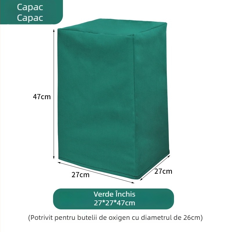 Husă din pânză groasă pentru cilindri de oxigen 10L, 20L, 40L – protecție împotriva prafului
