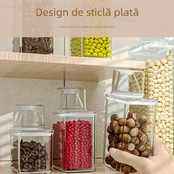 Recipient de depozitare cereale în stil japonez, etanș, protecție împotriva dăunătorilor și umezelii, pentru făină și zahăr, calitate alimentară