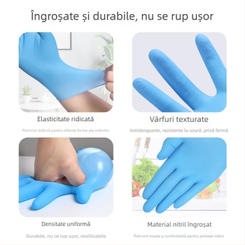To Ann mănuși de unică folosință pentru spălat vase, impermeabile, cu lungime mare, de calitate alimentară, pentru uz casnic