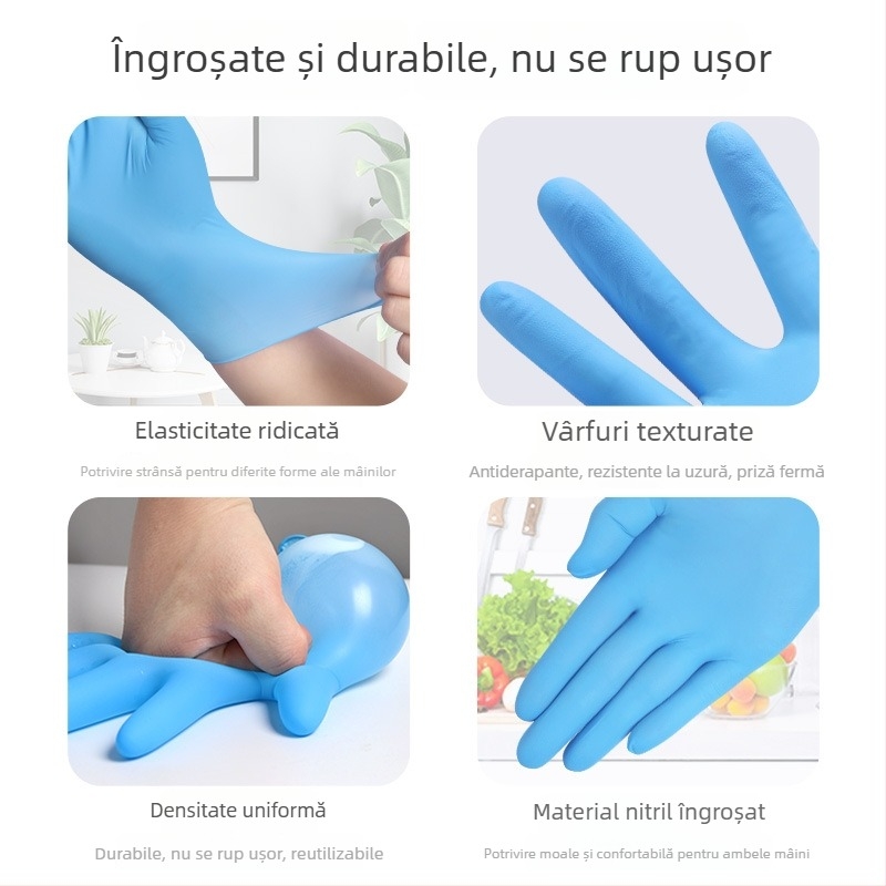 To Ann mănuși de unică folosință pentru spălat vase, impermeabile, cu lungime mare, de calitate alimentară, pentru uz casnic
