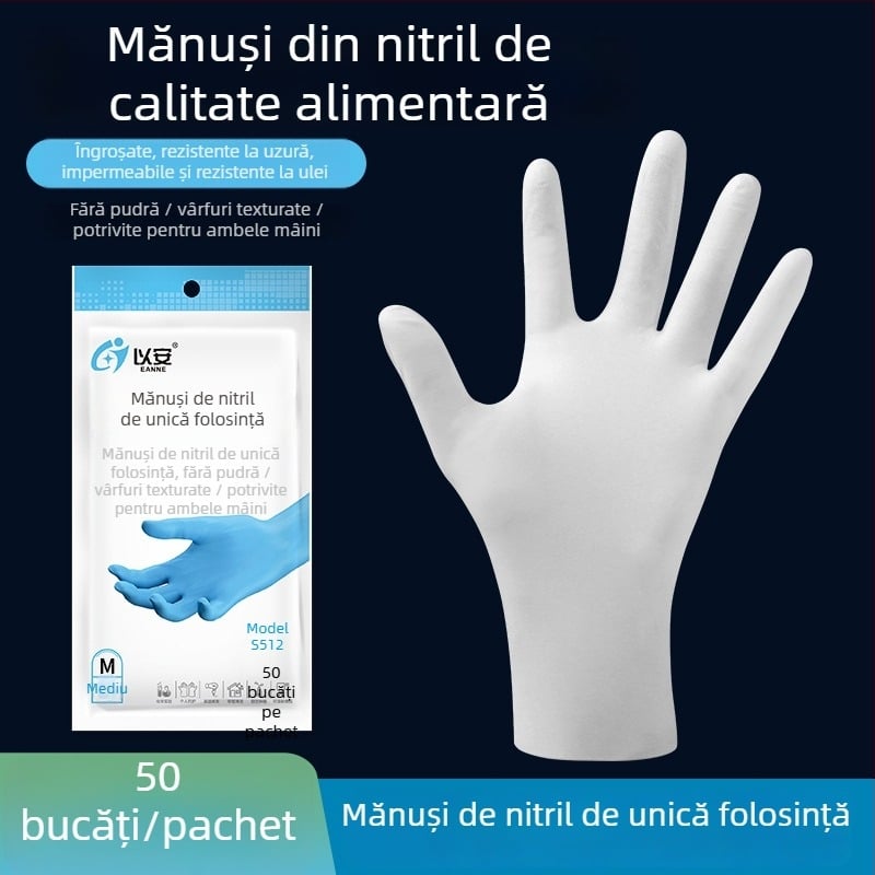 To Ann mănuși de unică folosință pentru spălat vase, impermeabile, cu lungime mare, de calitate alimentară, pentru uz casnic