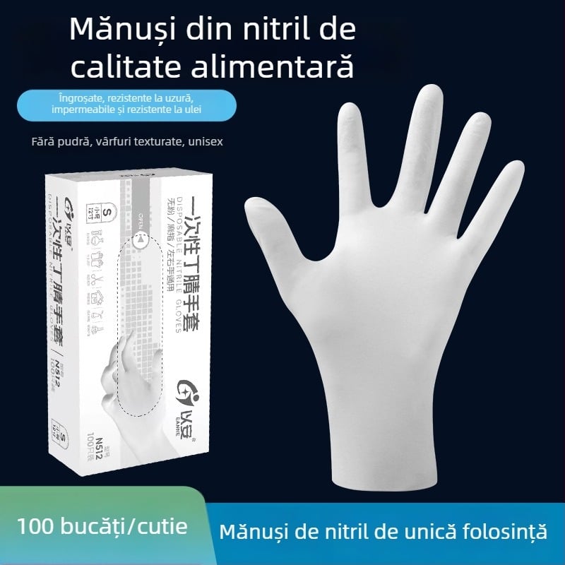 To Ann mănuși de unică folosință pentru spălat vase, impermeabile, cu lungime mare, de calitate alimentară, pentru uz casnic