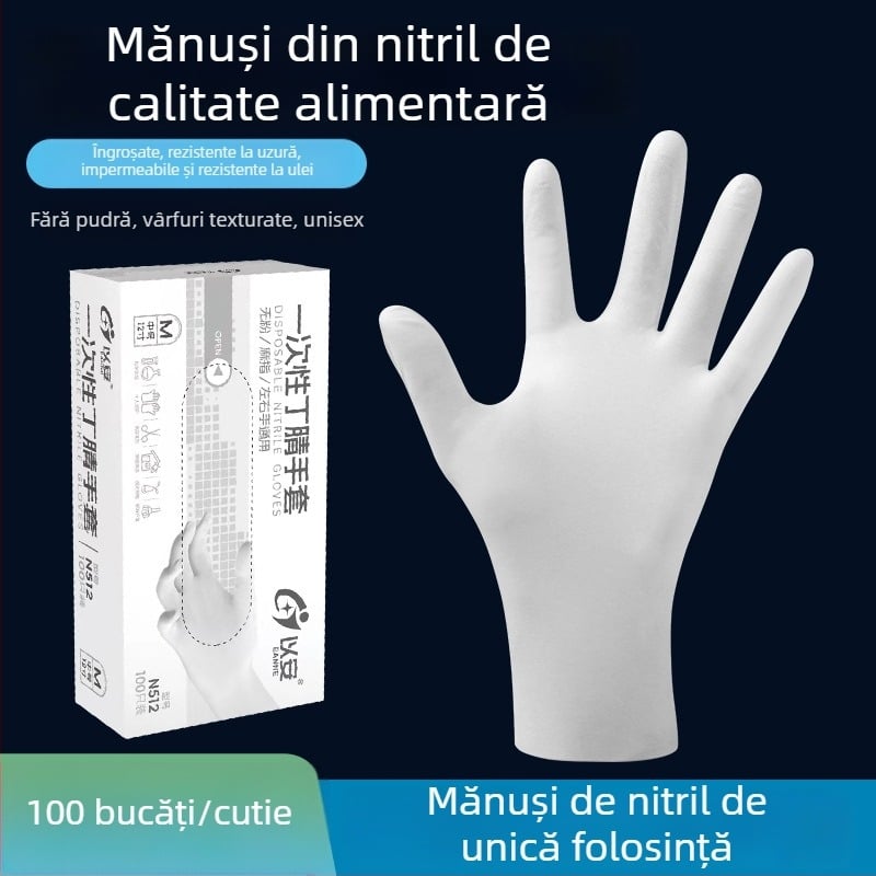 To Ann mănuși de unică folosință pentru spălat vase, impermeabile, cu lungime mare, de calitate alimentară, pentru uz casnic
