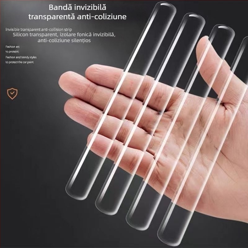 Bumper de ușă din silicon, autoadeziv, protecție anti-coliziune pentru uși și mânere, protector de perete