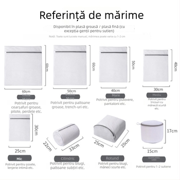 Săculeț de rufe din plasă anti-deformare pentru mașina de spălat, portabil, pentru sutiene și lenjerie intimă