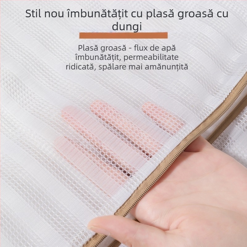 Săculeț de rufe din plasă anti-deformare pentru mașina de spălat, portabil, pentru sutiene și lenjerie intimă