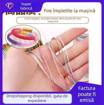 Ață vopsită în gradient, 18 fire, pentru croitorie DIY, materiale pentru șnururi de genți și perdele