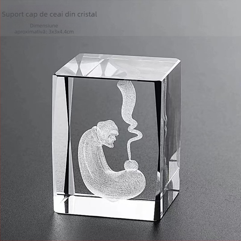 Capac rotund din cristal pentru set de ceai din sticlă, suport pentru capac, Iepurele Lunii, cadou personalizat pentru Festivalul de Toamnă