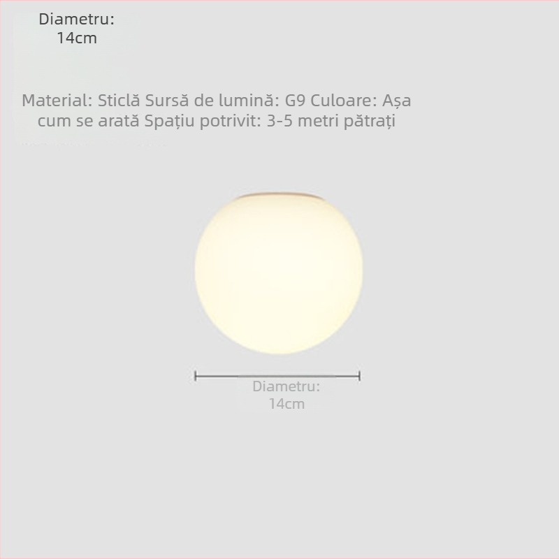 Lampă de perete nordică, sferă cu bule, design modern minimalist, LED reglabil
