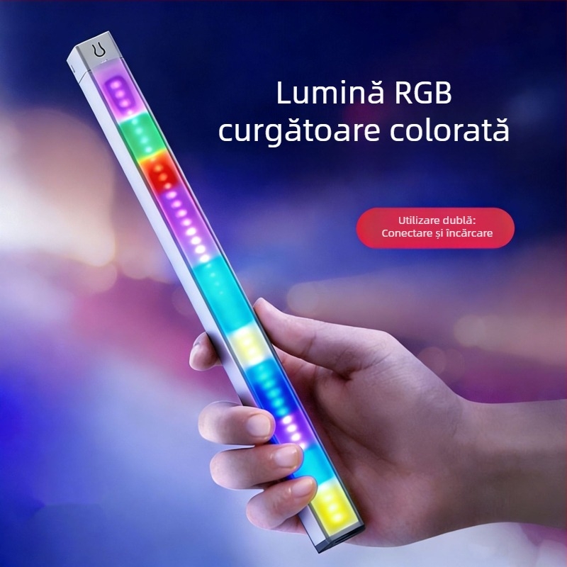 Lampă LED reîncărcabilă cu senzor de mișcare, bandă magnetică autoadezivă, iluminare de noapte pentru garderobă, dulap și hol