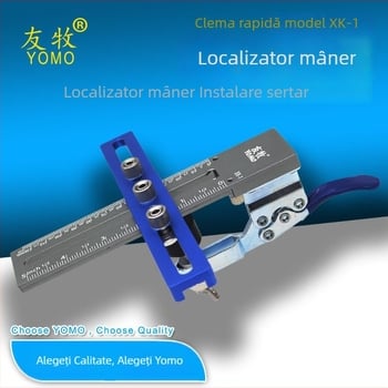 Set localizator pentru găuri pentru montajul mânerelor la sertare și dulapuri, unelte de tâmplă, aliaj de aluminiu