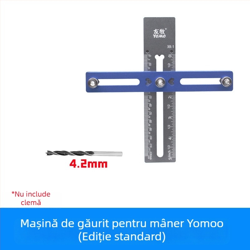 Set localizator pentru găuri pentru montajul mânerelor la sertare și dulapuri, unelte de tâmplă, aliaj de aluminiu