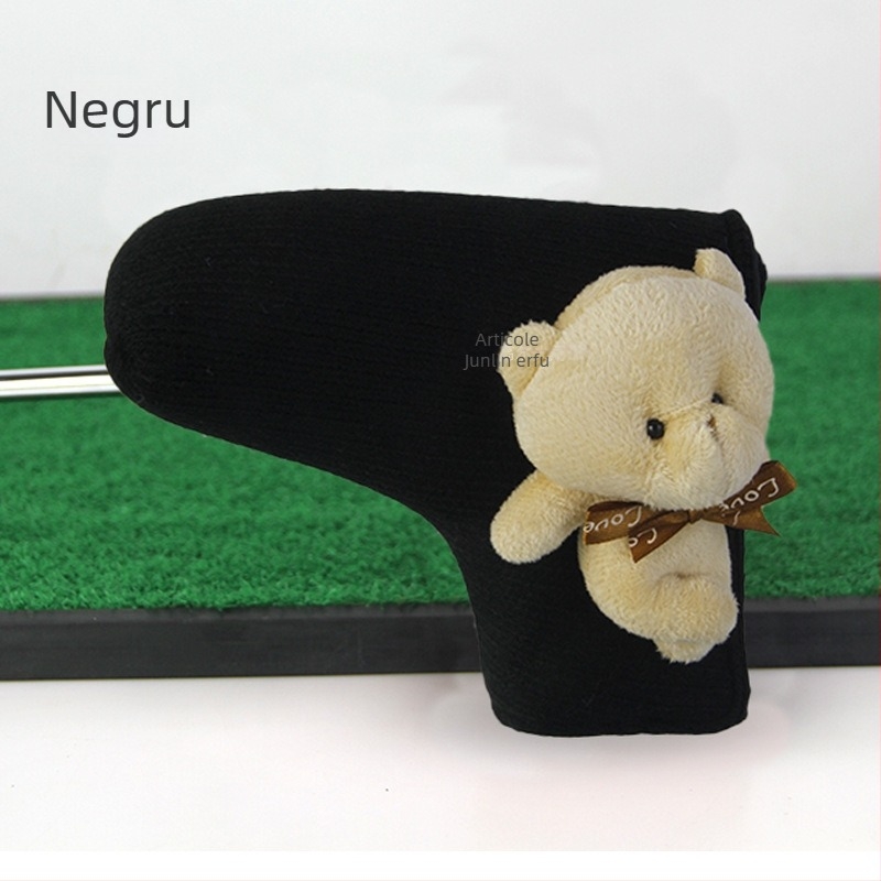 Husă pentru capul de golf putter, design cartoon, din lână tricotată, în cinci culori