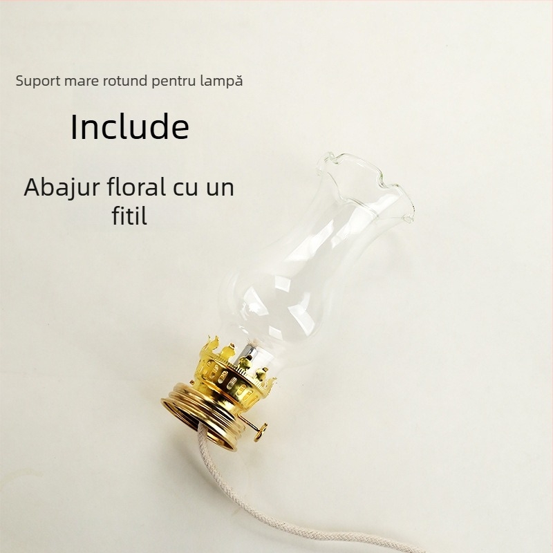 Abajur din sticlă pentru lampă de ulei, cu 28 de găuri, suport de fitil cu 32 de găuri, aromaterapie, lampă ambientală