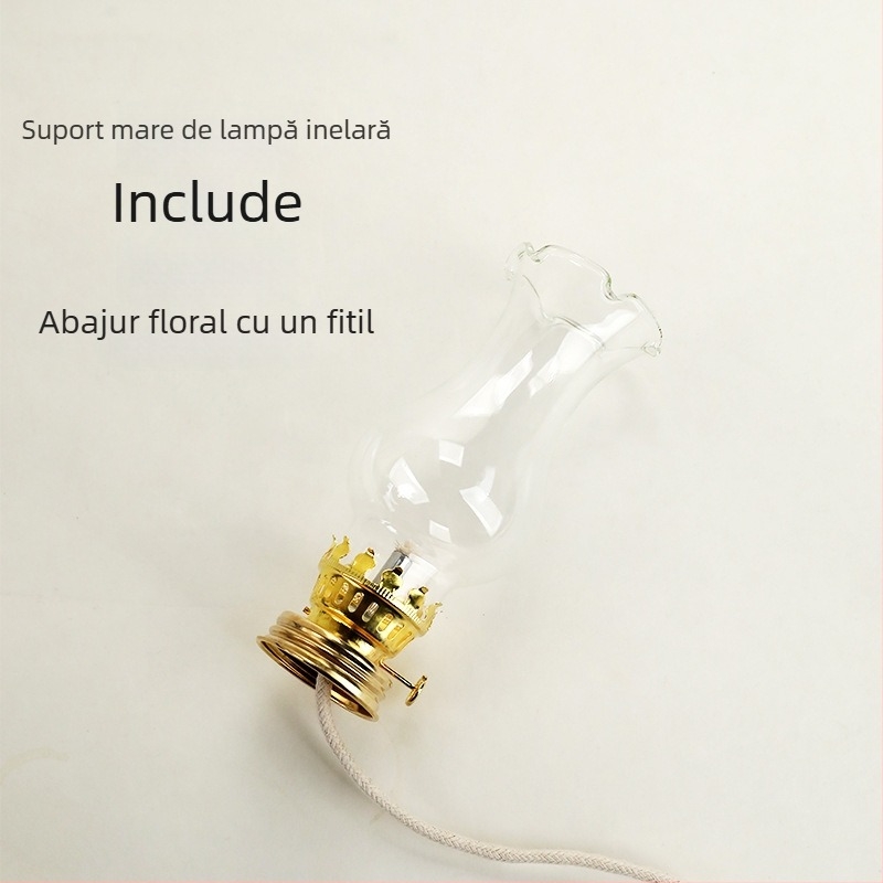 Abajur din sticlă pentru lampă de ulei, cu 28 de găuri, suport de fitil cu 32 de găuri, aromaterapie, lampă ambientală