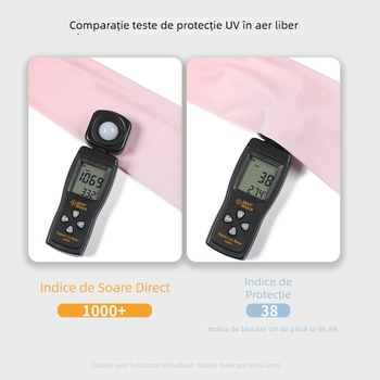 Manșete din mătase de gheață – protecție UV, lungi, cu design gradient pentru vară